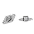 6mm 316 Stainless Steel Heavy Duty Marine Boat Diamond Pad Eye Plate, 2PACKS