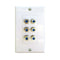 6 Speaker Post Banana Plug Audio Surround Wall Face Plate