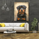 Painting By Numbers Kit DIY Sad Dog Hand Painted Canvas Oil Art Picture A