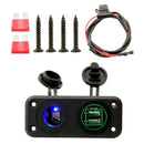 12-24V Dual USB Charger Socket Waterproof Power Outlet Fast Charge with Fuse