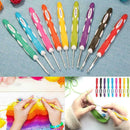 9pcs Multi Colour Crochet Hooks Yarn Knitting Needles Set Tool 2.0mm-6.0mm Favor