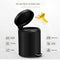 5L Round Metal Step Trash Can Bathroom Silent Wastebasket Garbage Bin Black