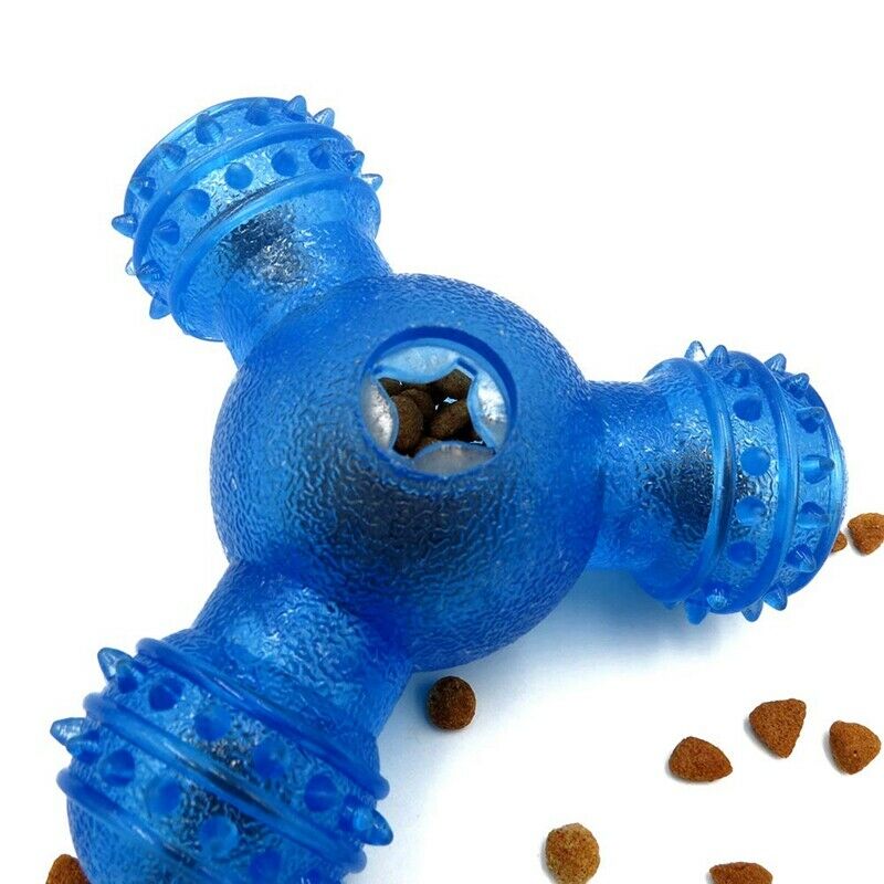 Dog Chew Toys Triple-Cornered Leakage Food Training Tool Food Dispenser Pet