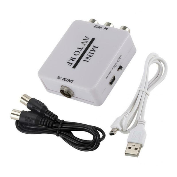 Composite A/V To RF Converter Compact RF Modulator AV to RF TV Signal Switch
