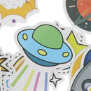 50Pcs Cartoon Space Planet Stickers Laptop Luggage Guitar Skateboard Decals BX