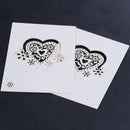 100 Pcs ivory wedding party pearlescent love hearts place cards table name