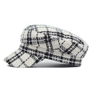 Casual Caps Beret Female Autumn and Winter Outdoor Hat Lattice Octagonal Ca