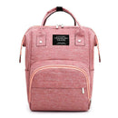 Solid Color Mommy Backpacks Large Maternity Nappy Top-handle Bags (Pink) A