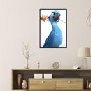 5D DIY Full Drill Diamond Painting Blue Parrot Cross Stitch Embroidery Kit