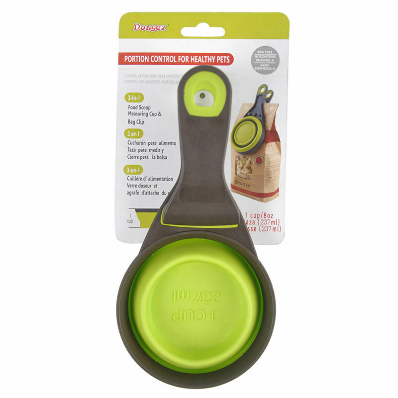 2 in 1 Collapsible Travel Clip Food klipscoop Measuring Cups for Pets Puppy R2Z9