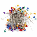 Nickel plating Wedding Sewing Craft Ball Head Pins Box of Approx. 80pcs Col S7Z3