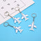 4Pcs/lot Silicone Airplane Keychains Pendant Keyring Friendship Jewelry Gift New