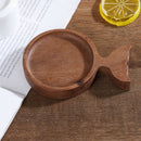 Small Wood Dessert Plate Mini Fish Fruit Sushi Plate Sauce Dish MatB Bj