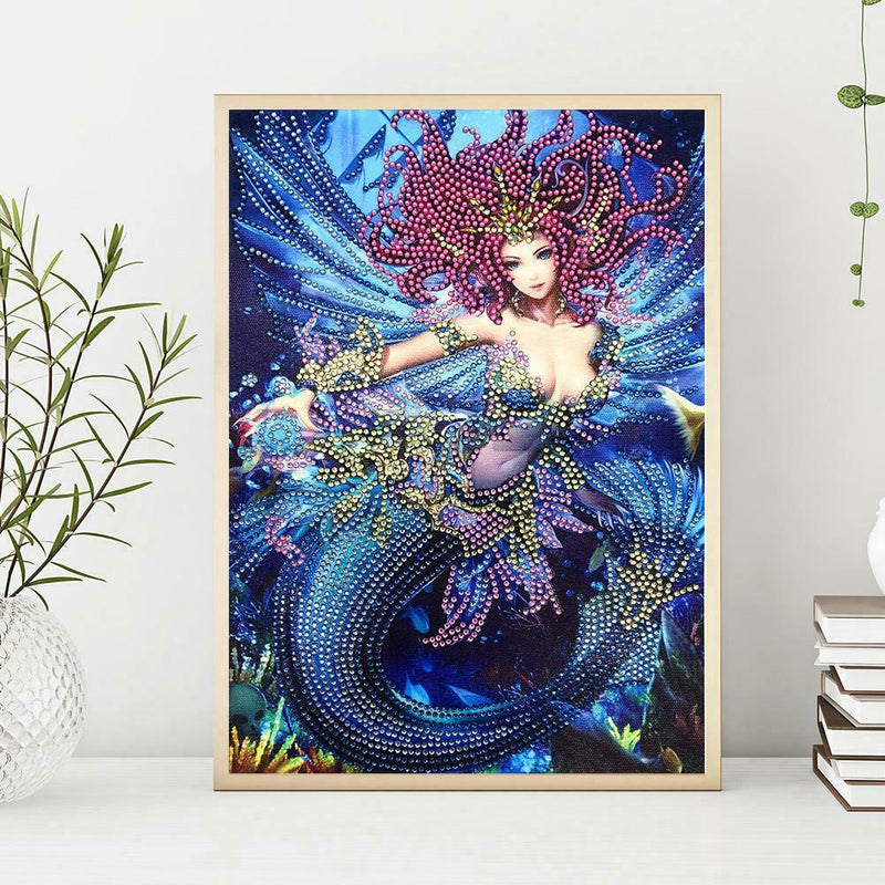 5D DIY Special Shaped Diamond Painting Fish Tail Cross Stitch Craft Kits