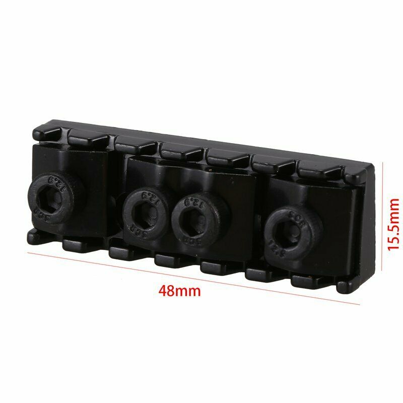7 String Locking Nut Electric Guitar Nut Tremolo Bridge 48mm (Black)