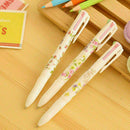 Multi Colour Ballpoint Pen 4 In 1 Retractable Red Black Green Blue Flower Z Z8L8