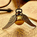 Steampunk Snitch Pocket Watch Necklace Quidditch Wing Clock U3Z9 Pendant Y2 X7K3