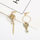 Women Crystal Rhinestone Heart Dangle Drop Ear Hook Studs Earrings Jewelry Gi Gw
