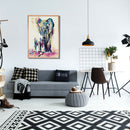 Colorful Elephant DIY Oil Painting By Numbers Hand Painted Wall Art Picture A
