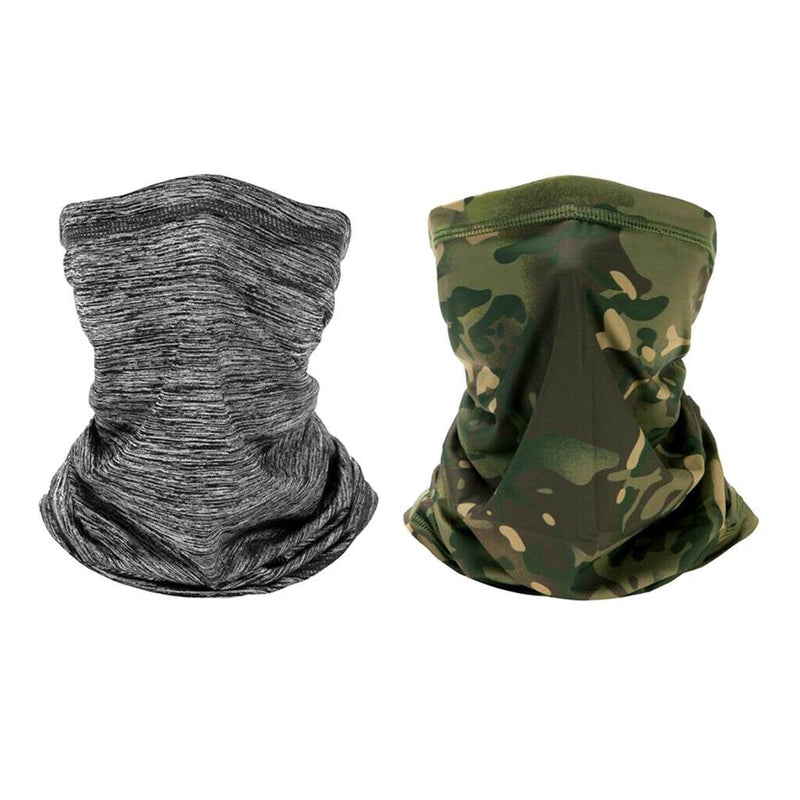 2 Pieces Silky Outdoor Motorcycle Balaclava Scarf Ski Neck Gaiter Headwear