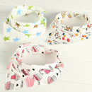5Pcs Baby Bib Children Kids Cotton Triangle Head Scarf Bandana Dribble Bib BX