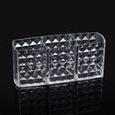 Transparent Acrylic Desktop Organizer Storage Box Makeup Brush Holder 3 Slot
