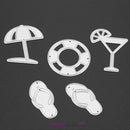 10pcs Summer Beach Holiday Series Cutting Die Stencil Scrapbooking Template