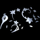 Mirror Wall Art "Bird Tree" Wall Stickers Removable Self-Adhesive Mural Dec P1S6