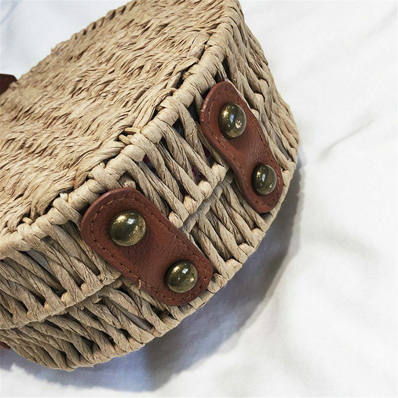 Natural Woven Straw Bag Shoulder Cross-Body Female Bag Seaside Holiday Bag  H5R6