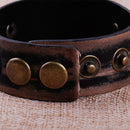 New Men Leather Belt Cuff Bracelet Wristband Women Bangle Cool Brown Punk Rock