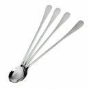 Set of 4 Stainless Steel Coffee Spoons Super Long Round Head X2V6