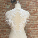 2X White Lace Applique Trim Embroidery Sewing Motif Wedding Dress Crafts DIY
