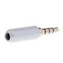 5x 3.5mm 4 Pole TRRS Male Plug headphone Jack Cable Connector White