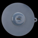 12cm 4.7" Diameter Clear White Silicone Cup Cover Knob Airtight Cap Lid B5Z2