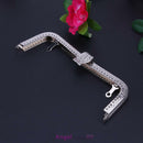 20cm Embossing Handbag Metal Purse Frame Handle Bag Accessories(Bronze)