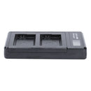 2 Pcs Np-Fw50 Battery And Dual Battery Charger With Usb Led Display For Son