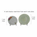 (4 Pack) 6 inch Iron Display Stand, Black Iron Easel Plate Display Photo Ho