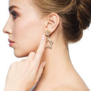 Fashion Shell Hollowed Stars Dangle Ear Stud Women Drop Earrings Jewelry