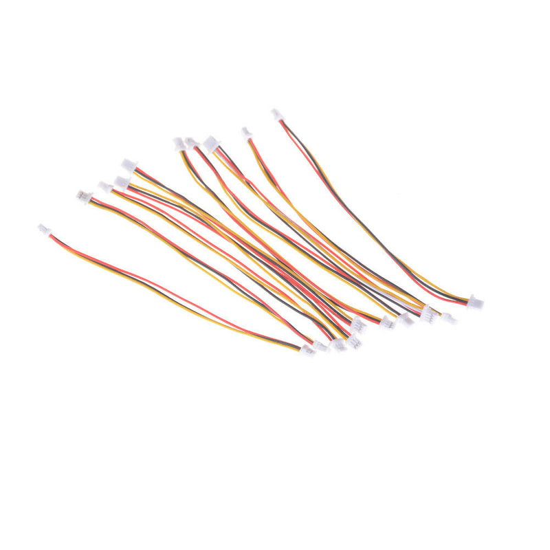10 x Mini Micro SH 1.0mm 3-Pin JST Double Connector Plug Wires Cables 100MM  BX