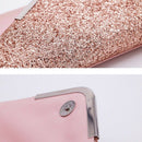 Women Glittered Envelope Clutch Purse Evening Bag Lustrous Party Handbag Sh