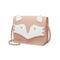 Women PU Leather Crossbody Cute Cartoon Cat Mini Square Shoulder Bag (Pink)