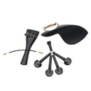 Ebony Violin Chinrest Screws Tuning Pegs Tailpiece Tail Nail for 4/4 Violin