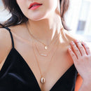 Multi Layered Necklace for Women - 3Pcs Summer Boho Necklace Chain with Pen