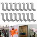 Set of 16 Hooks Door Chair Hooks on Kitchen Door Stainless Steel Reversible D3B3