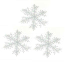 3pcs Christmas White Snowflake Windows Party Xmas Trees Hanging Decor (11cm