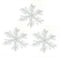 3pcs Christmas White Snowflake Windows Party Xmas Trees Hanging Decor (11cm