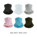 Cycling Pure Face Cover Riding Sunscreen Scarf Outdoor Bandana (Black)