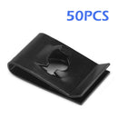 50pcs/set No.14 U Nuts Car Door Trim Panel Fastener Clip U Type Nuts Black