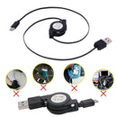 5pcs Micro USB to USB 2.0 Retractable Data Sync Charger Charging Cable Wire
