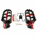 2 Black Aluminum Alloy Off-road Motorcycle Pedal Racing Style Motorcycle Re T1Y3